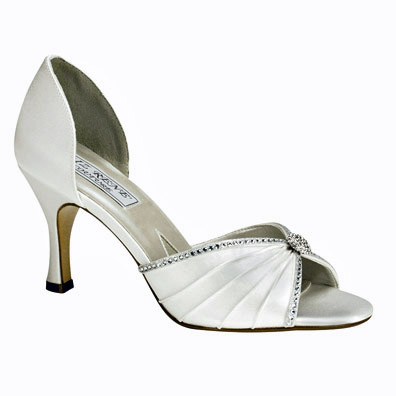 Addison White Silk Satin Bridal Shoes