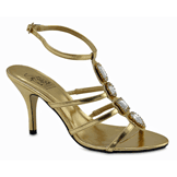 Alyssa Gold Sky High Heel Evening Shoes