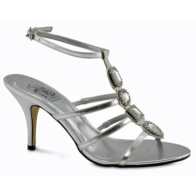 Alyssa Silver Sky Hi Heel Evening Shoes