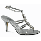 Alyssa Silver Sky High Heel Evening Shoes