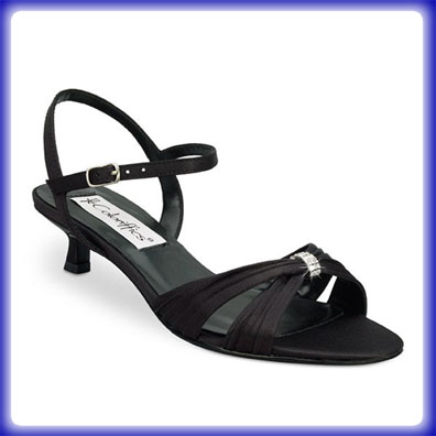 Andie Black Low Heel Evening Shoes