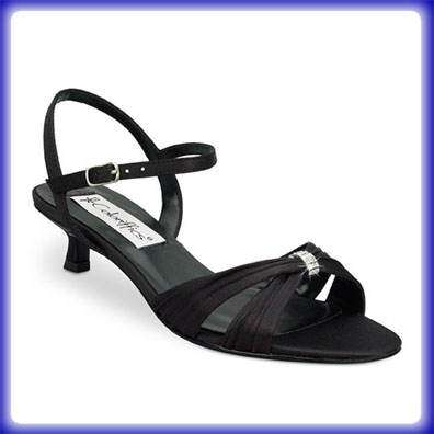 black satin evening shoes