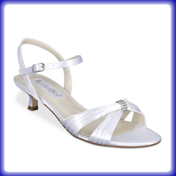 Andie White Low Heel Bridal Shoes