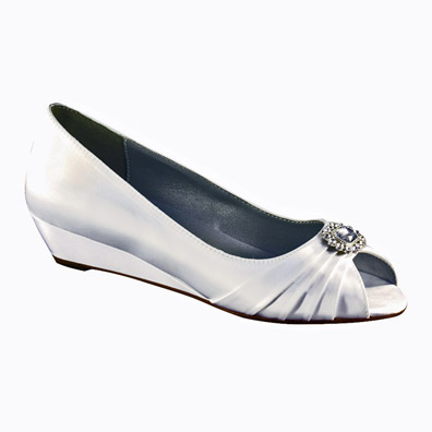 Anette White Low Heel Bridal Shoes View larger image 