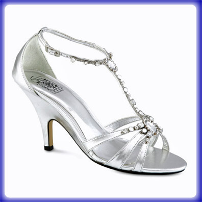 Anita Silver High Heel Evening Shoes