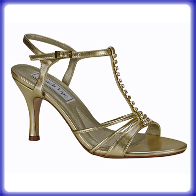 Anneka Gold High Heel Evening Shoes