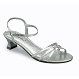 Avery Silver Low Heel Evening Shoes