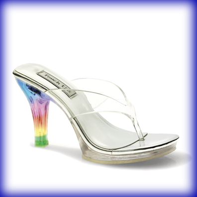 Brandy Clear Light Up High Heel Evening Shoes