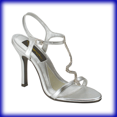 Brazil Silver Sky Hi Heel Evening Shoes
