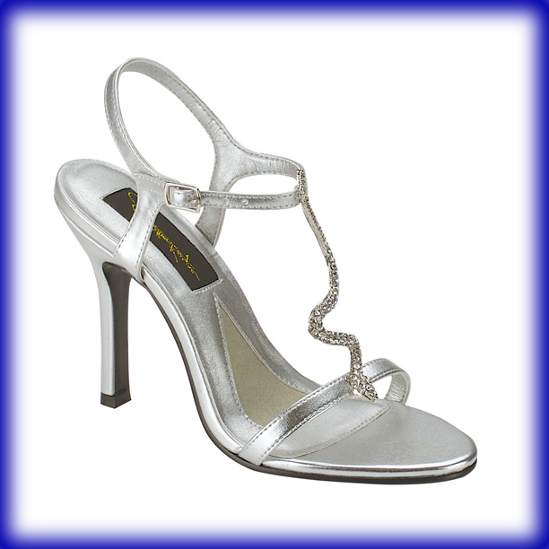 Brazil Silver Sky Hi Heel Evening Shoes