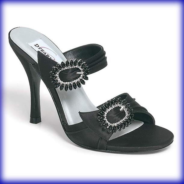 Brilliant Black High Heel Evening Shoes