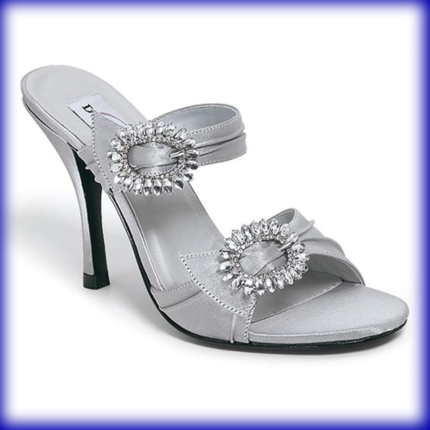 Brilliant Silver High Heel Evening Shoes