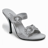 Brilliant Silver High Heel Evening Shoes