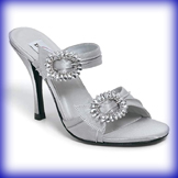 Brilliant Silver High Heel Evening Shoes