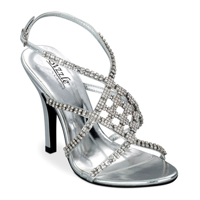 Broadway Silver Sky High Evening Shoes