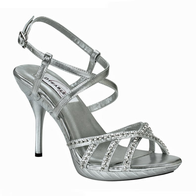 Brooklyn Silver High Heel Evening Shoes