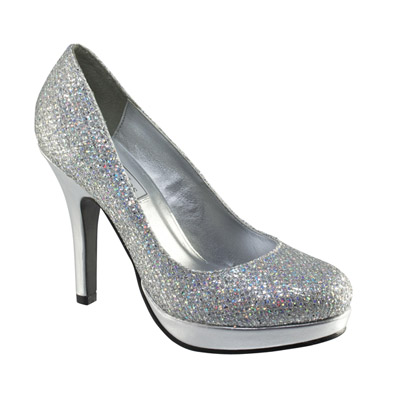 Candice Silver Sky Hi Heel Evening Shoes