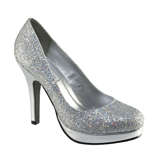 Candice Silver Sky High Heel Evening Shoes