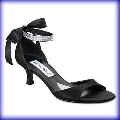 Carmen Low Heel Black Evening Shoes
