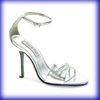 Cassandra Silver High Heel Evening Shoes