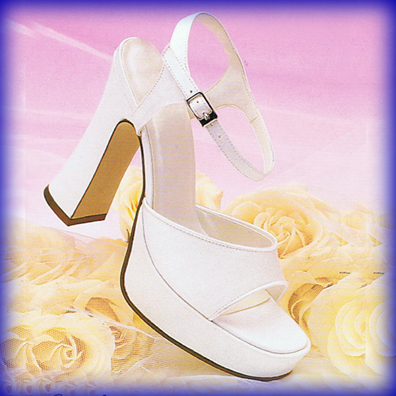 Cassidy White Satin High Heel Bridal Shoes