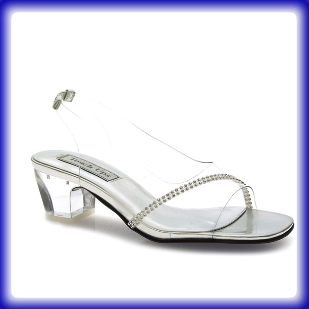 Claire Clear Low Heel Evening Shoes