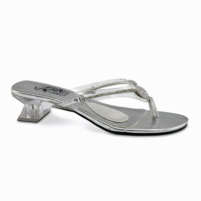 Cleopatra Dyeable White Satin Bridal Flip Flops