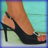 Coco Black Sky High Heel Evening Shoes