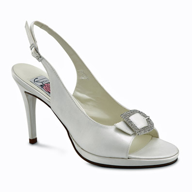 Coco White Sky High Heel Evening Shoes