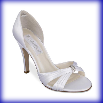 Desire White High Heel Bridal Shoes