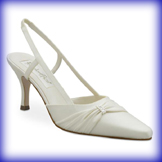 Donna Ivory Mid Heel Evening Shoes