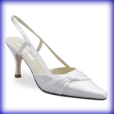 Donna White Mid Heel Bridal Shoes