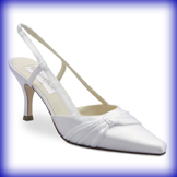 Donna White Mid Heel Bridal Shoes