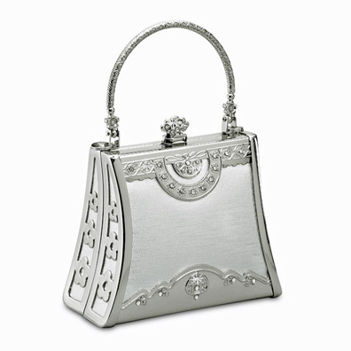 Drama Silver Evening Bag