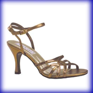 Dre Bronze Mid Heel Evening Shoes
