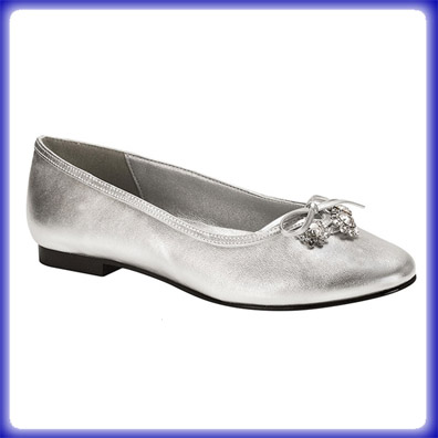 Ellie Silver Low Heel Evening Shoes