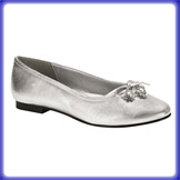 Ellie Silver Low Heel Evening Shoes