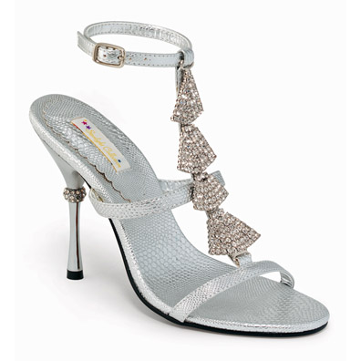 Emory Silver High Heel Evening Shoes