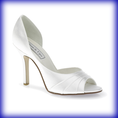 Flash White Satin High Heel Bridal Shoes