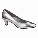 Fran Silver Mid Heel Evening Shoes