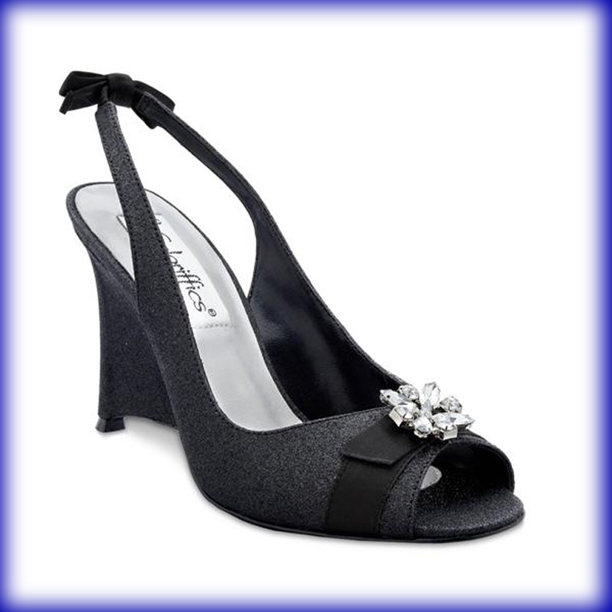 Frolic Black High Heel Evening Shoes