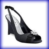 Frolic Black High Heel Evening Shoes