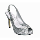 Gala Silver High Heel Evening Shoes