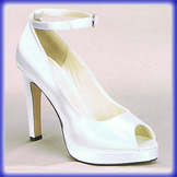 Gypsy White Satin Sky Hi Heel Bridal Shoes