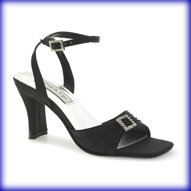 Jodi Black Mid Heel Evening Shoes