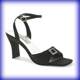 Jodi Black Mid Heel Evening Shoes