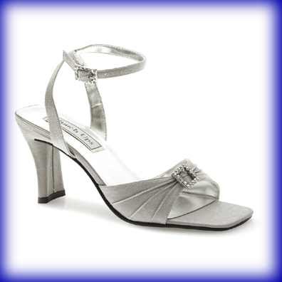 Jodi Silver Mid Heel Evening Shoes