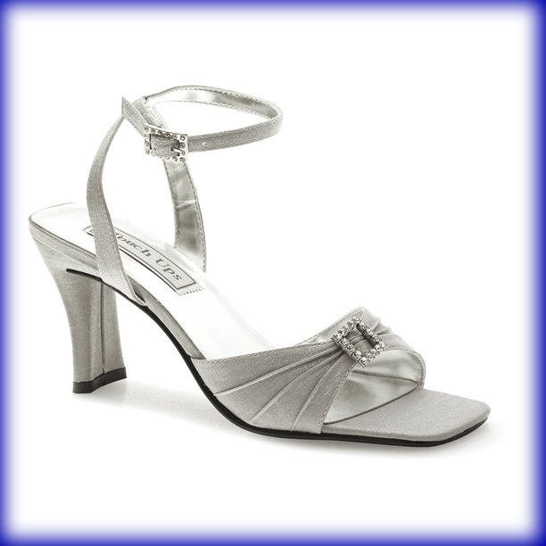 Jodi Silver Mid Heel Evening Shoes