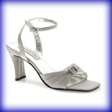 Jodi Silver Mid Heel Evening Shoes
