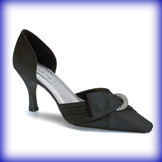Kendra Black Mid Heel Evening Shoes